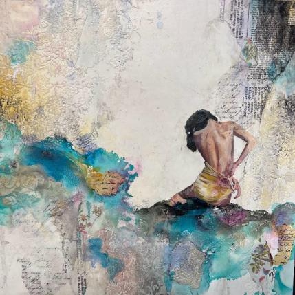 Painting SOLITARY by Bergeron Marie-Josée | Painting Figurative Mixed Life style