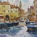 Painting Venice - J15 by Khodakivskyi Vasily | Painting Figurative Urban Watercolor