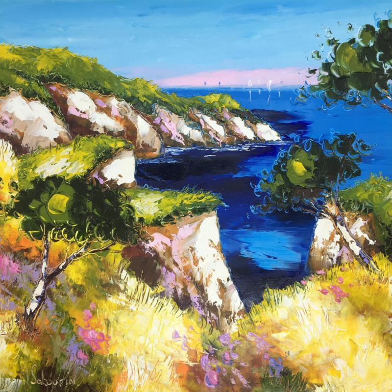 Painting DELICIEUSE CALANQUES by Sabourin Nathalie | Painting Oil