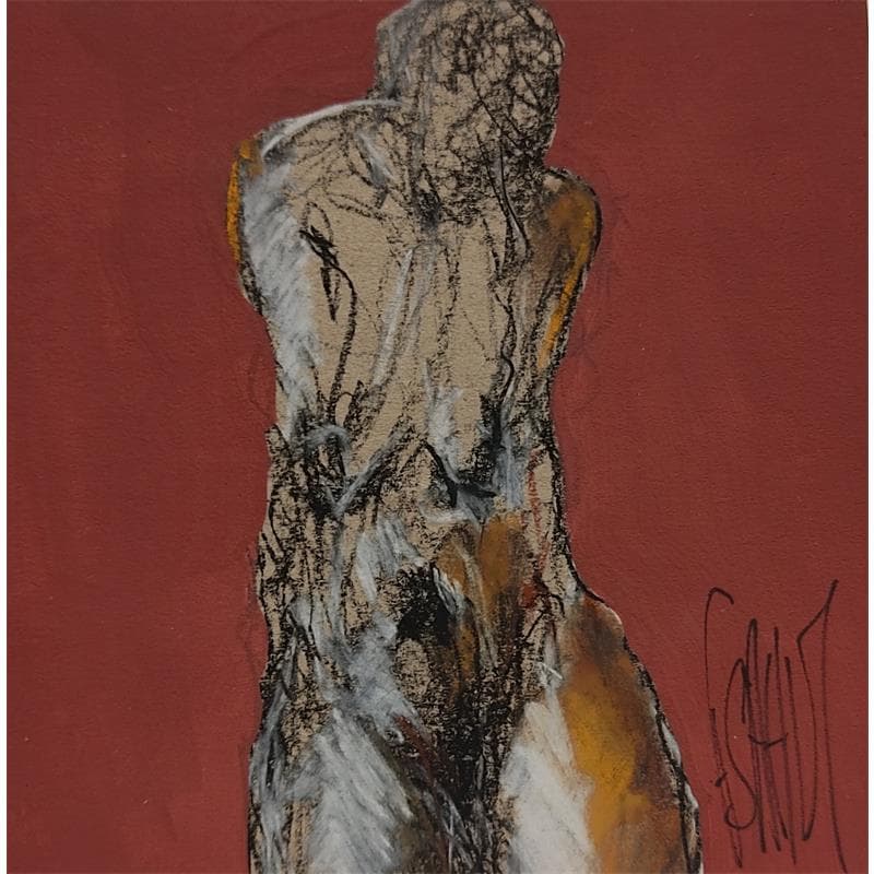 Painting Pascale by Sahuc François | Painting Figurative Nude Acrylic