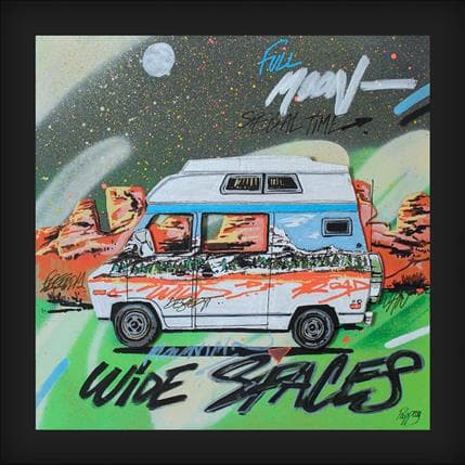 Peinture Wide Spaces par Pappay | Tableau Street Art Mixte Paysages
