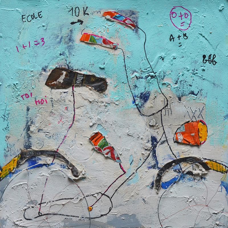 Painting Vive la vie by De Joantho Isabelle | Painting Raw art Mixed Life style