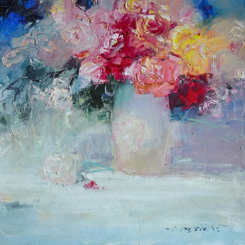 Painting Petal by Petras Ivica | Painting Figurative Oil still-life