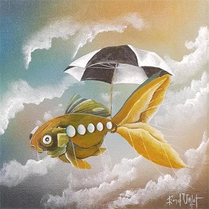 Painting L'Orage by Valot Lionel | Painting Surrealist Acrylic Life style