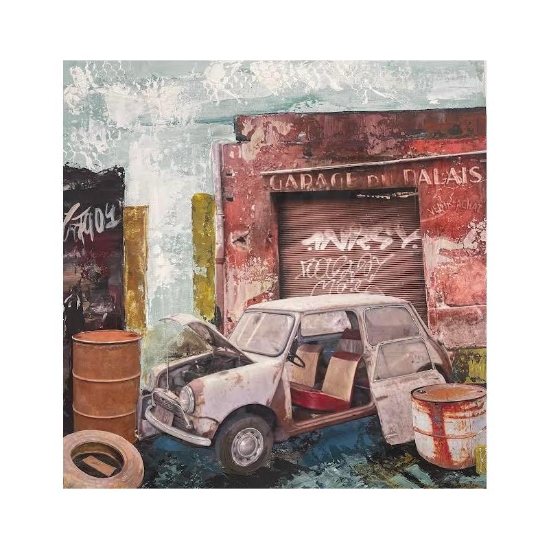 Gemälde Garage 3 von Romanelli Karine | Gemälde Figurativ Urban