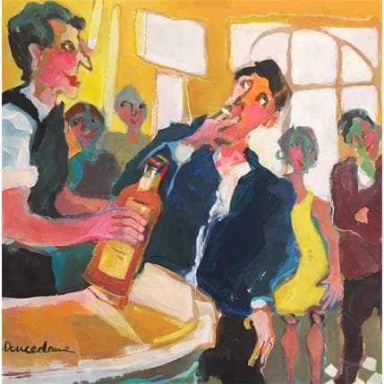 Painting Whisky et clope by Doucedame Christine | Painting Figurative Acrylic Life style