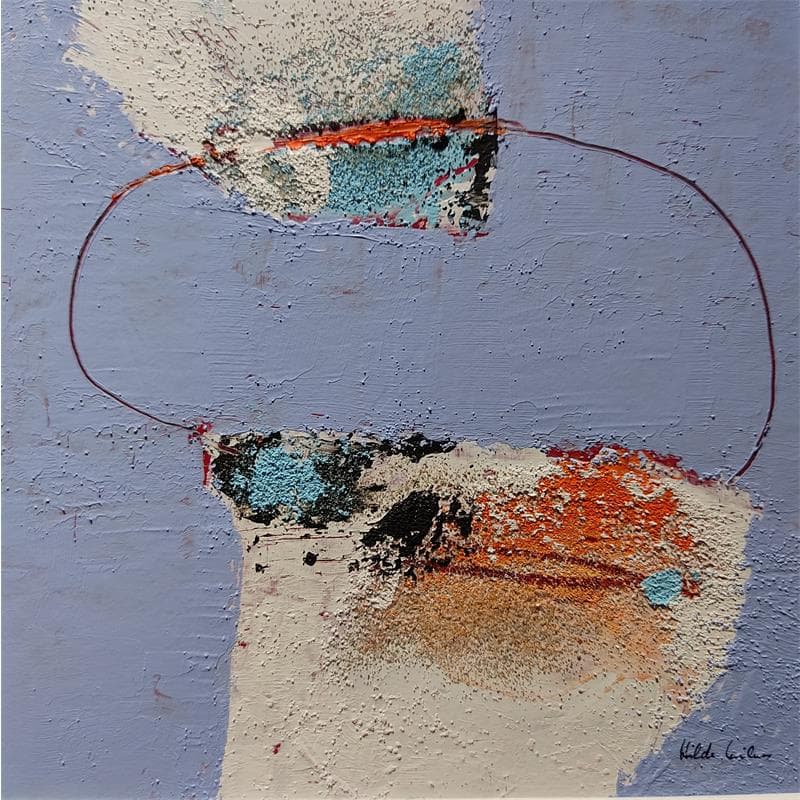 Painting PAM 77 by Wilms Hilde | Painting Abstract Minimalist
