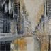 Painting Reflets ocres by Levesque Emmanuelle | Painting Abstract Urban Oil