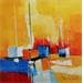Gemälde Mouillage vertical von Menant Alain | Gemälde Figurativ Marine Öl Acryl
