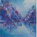 Peinture La ville en mauve par Levesque Emmanuelle | Tableau Abstrait Huile Urbain