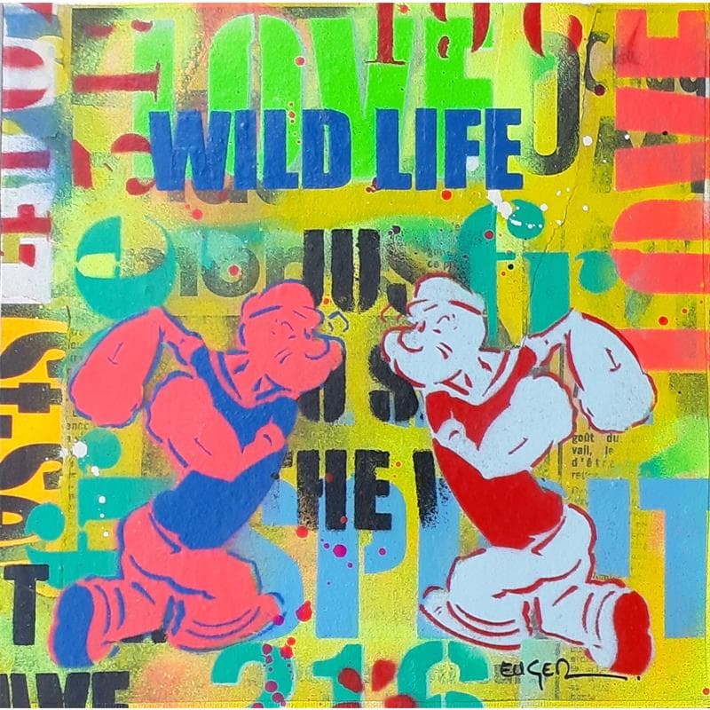 Painting Wild life by Euger Philippe | Painting Pop-art Acrylic, Graffiti Pop icons