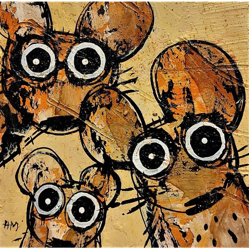Painting Trio de souris II by Maury Hervé | Painting