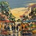 Painting Le marché by Corbière Liisa | Painting Figurative Oil Landscapes