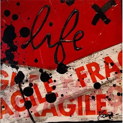 Peinture Fragile life (rouge) par Costa Sophie | Tableau