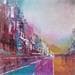 Painting Le canal Saint-Martin by Levesque Emmanuelle | Painting Abstract Oil Urban