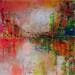 Painting Les reflets du canal by Levesque Emmanuelle | Painting Abstract Acrylic Urban