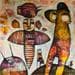Peinture Bee man par Casado Dan  | Tableau Art Singulier Scènes de vie