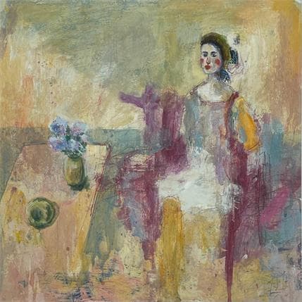 Painting Le vase à fleurs by De Sousa Miguel | Painting Raw art Life style