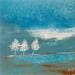 Peinture Trois arbres au loin par Escolier Odile | Tableau Figuratif Mixte Paysages