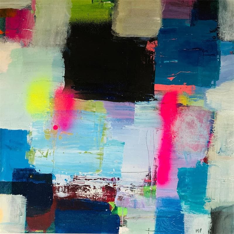 Painting F4#15 by Pedersen Morten | Painting Abstract Mixed Minimalist