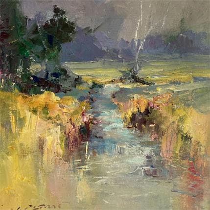 Painting Stream by Petras Ivica | Painting Figurative Oil Landscapes