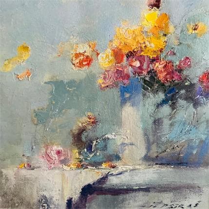 Painting Sunday vase by Petras Ivica | Painting Figurative Oil Landscapes