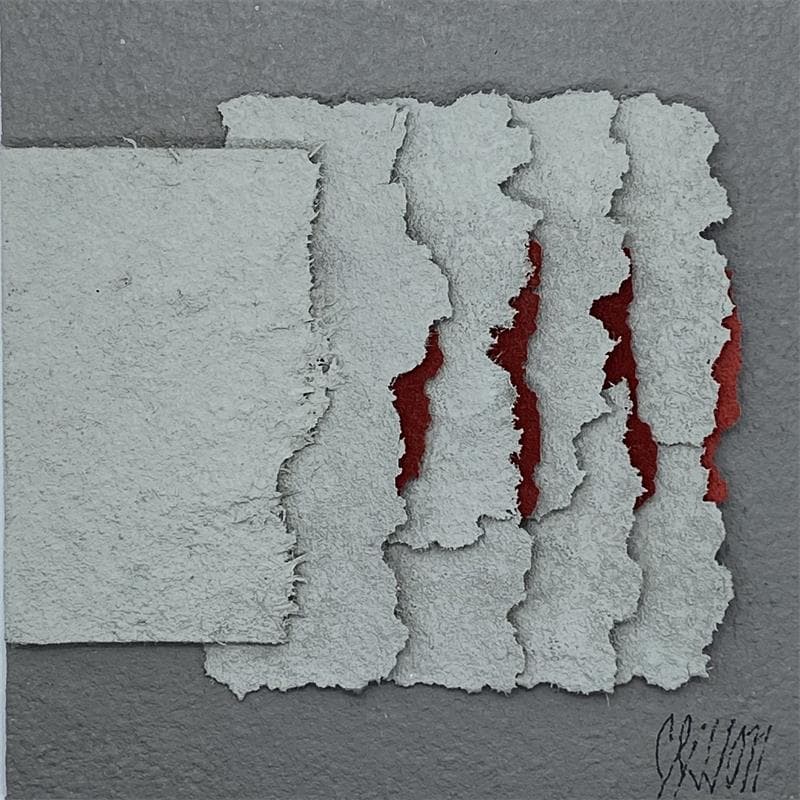Painting Quatre étincelles by Clisson Gérard | Painting Abstract Mixed Minimalist