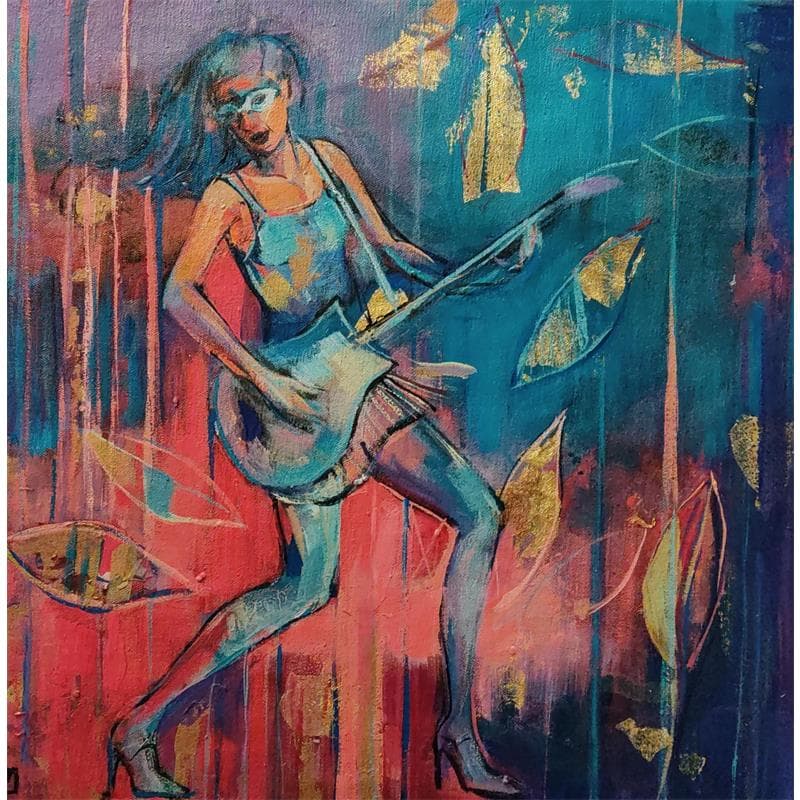Painting Blues by Machi | Painting Figurative Acrylic, Oil Life style