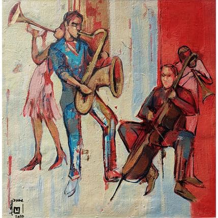 Painting Vive la musique by Machi | Painting Figurative Acrylic, Oil Life style