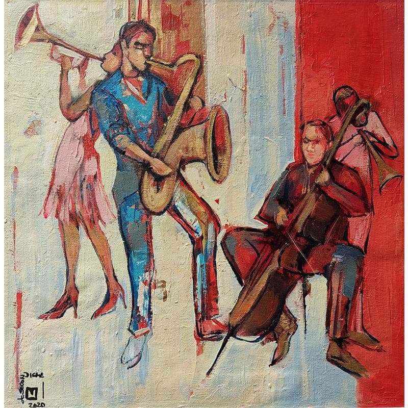 Painting Vive la musique by Machi | Painting Figurative Life style Oil Acrylic
