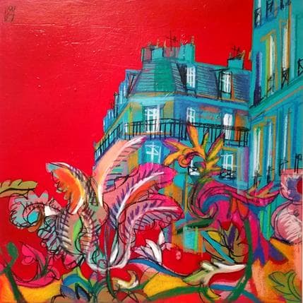 Painting Invitée by Anicet Olivier | Painting Figurative Mixed Urban