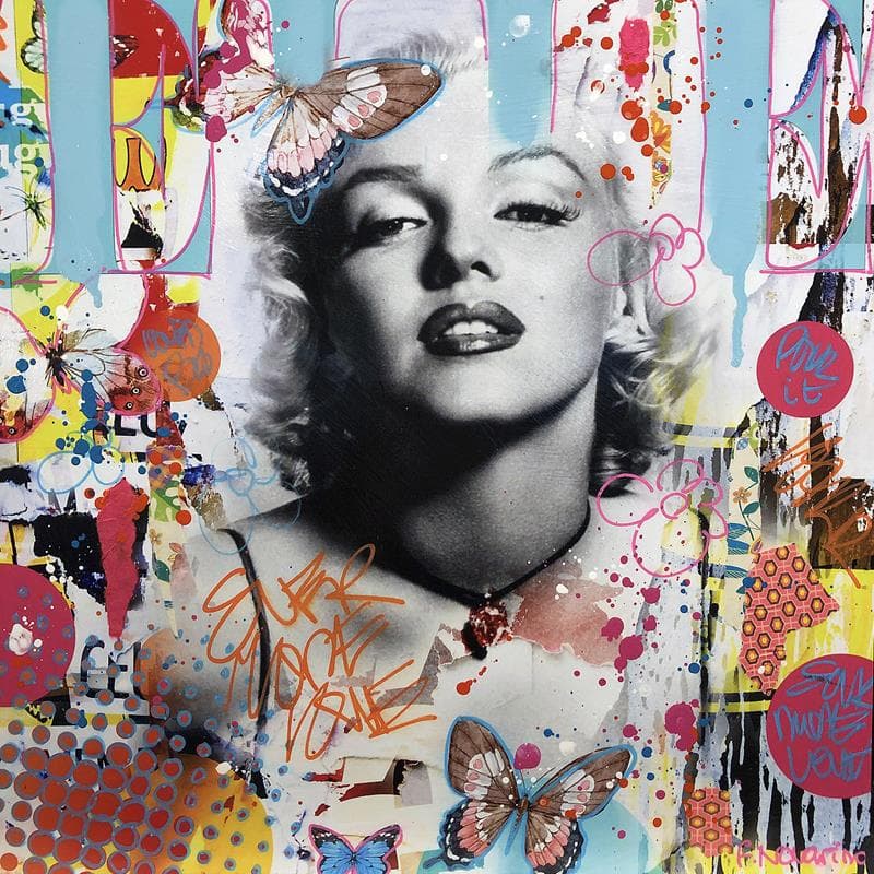 Peinture Sweet Marylin par Novarino Fabien | Tableau Pop-art Icones Pop