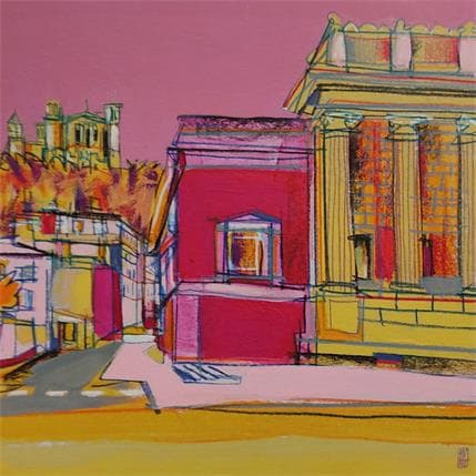 Painting Trois colonnes sur 24 by Anicet Olivier | Painting Figurative Mixed Urban