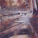 Peinture Brienne dans la brume par Abbatucci Violaine | Tableau Figuratif Aquarelle Paysages Vues urbaines scènes de vie