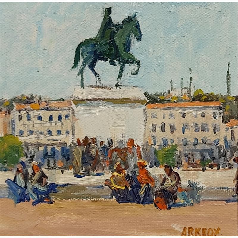 Painting Place Bellecour by Arkady | Painting