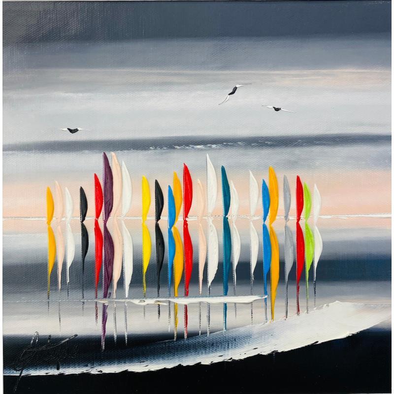 Painting l'horizon avec toi by Fonteyne David | Painting Figurative Acrylic, Oil Pop icons, Portrait