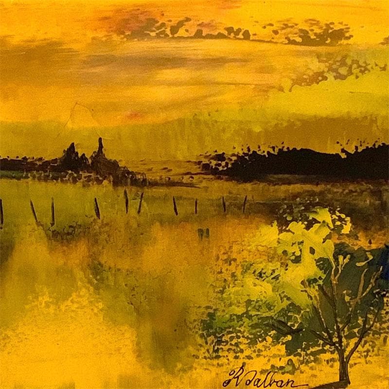 Gemälde Bon jour von Dalban Rose | Gemälde Art brut Landschaften Öl