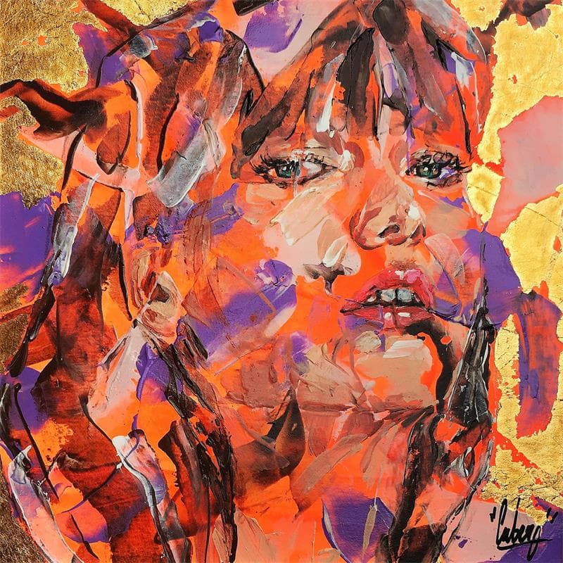 Painting 46A by Cubero Nathalie | Painting Figurative Mixed Portrait