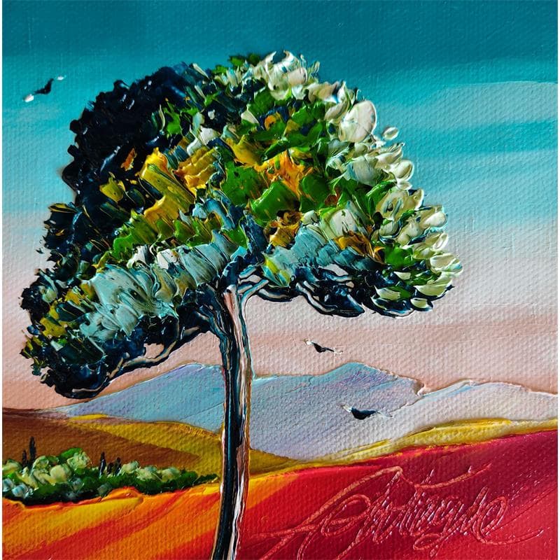 Painting L'arbre de vie by Fonteyne David | Painting Figurative Oil Landscapes