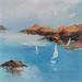 Painting Les voiles blanches by Lyn | Painting Figurative Landscapes Oil