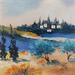 Painting Regard sur la plaine by Lyn | Painting Figurative Landscapes Oil