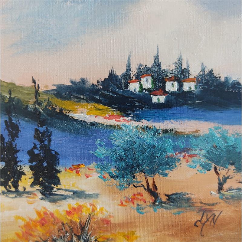 Painting Regard sur la plaine by Lyn | Painting Figurative Oil Landscapes