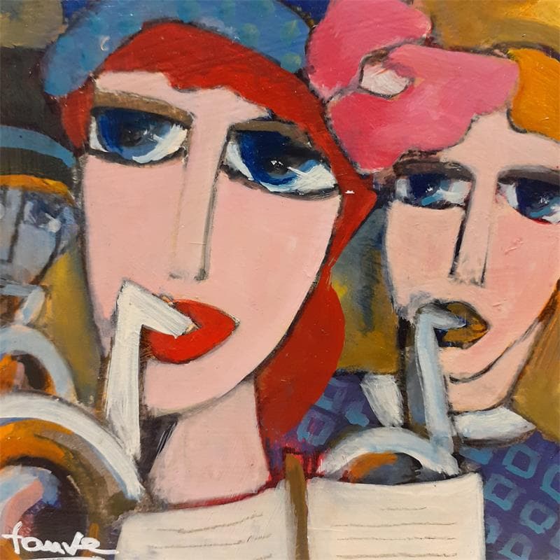 Painting Répétition by Fauve | Painting Figurative Acrylic Life style
