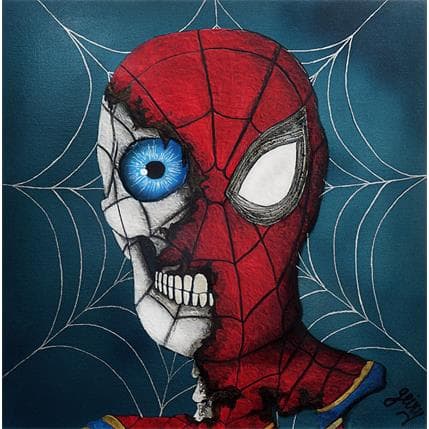 Painting SPIDERMAN by Geiry | Painting Figurative Mixed Portrait, Pop icons