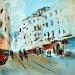 Peinture Rue passante par Raffin Christian | Tableau Huile