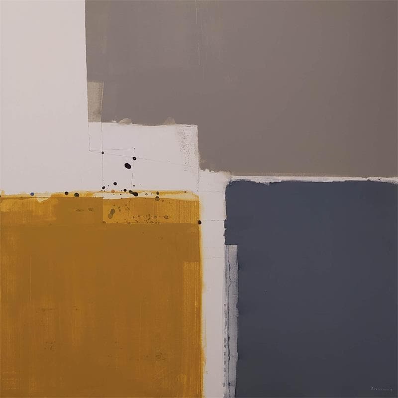 Peinture Composition 1 par Reymann Daniel | Tableau Abstrait Acrylique minimaliste