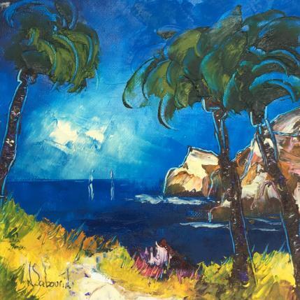 Painting Sentier des calanques by Sabourin Nathalie | Painting  Oil