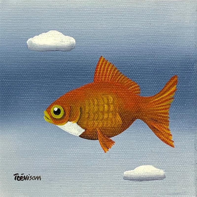 Painting Gold fish by Trevisan Carlo | Painting  Oil