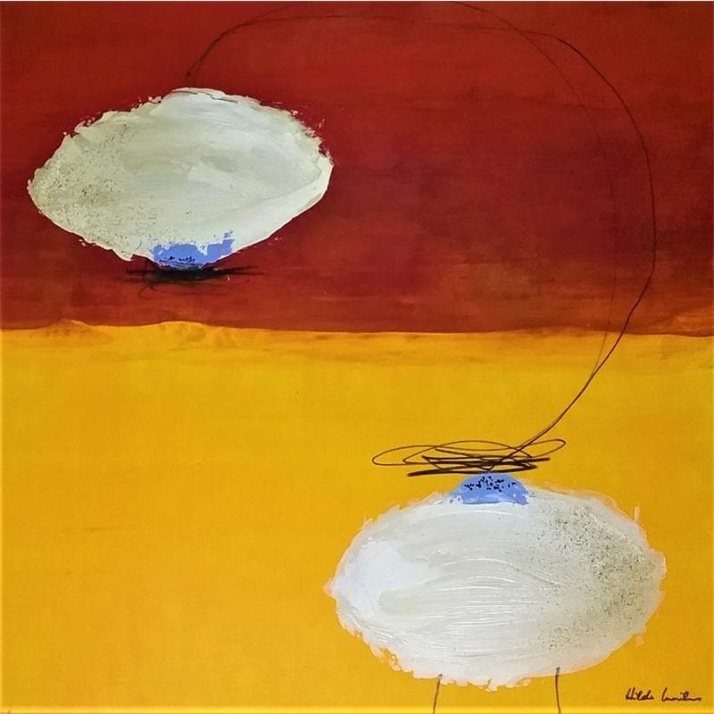 Painting C27 by Wilms Hilde | Painting Abstract Mixed Minimalist