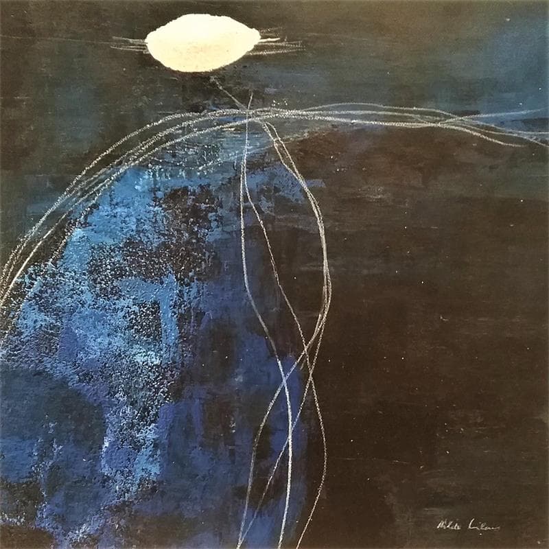 Painting AL32 by Wilms Hilde | Painting Abstract Mixed Minimalist